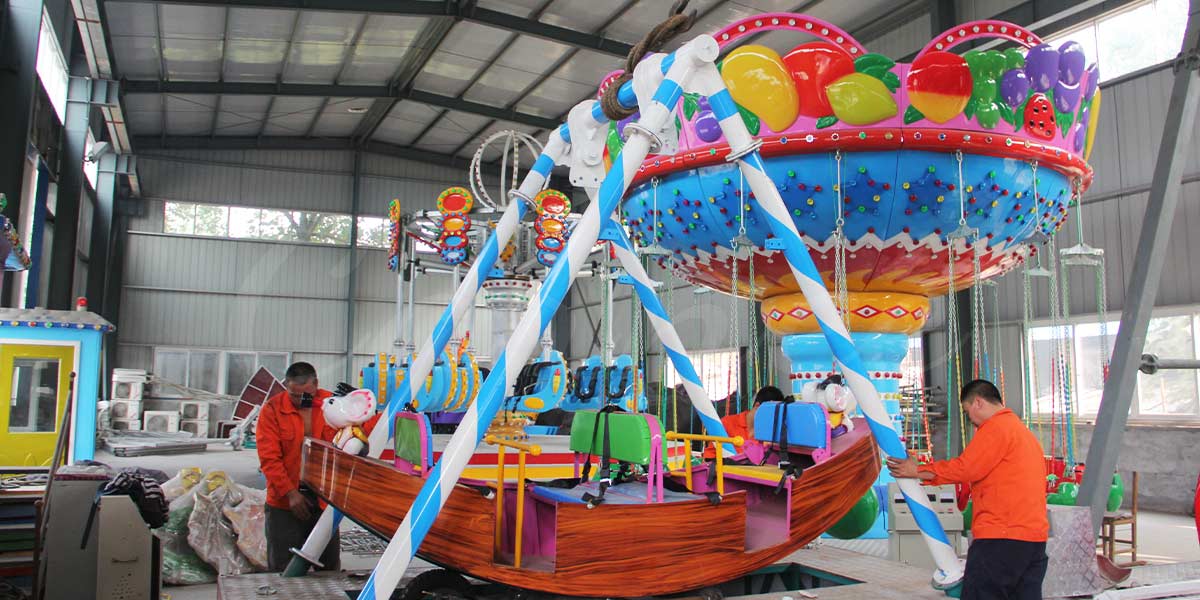 10 seats mini pirate ship ride factory workshop carnee rides
