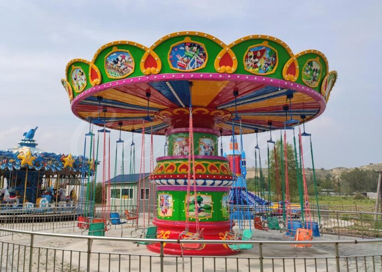 High-Capacity Wave Swinger Amusement Ride
