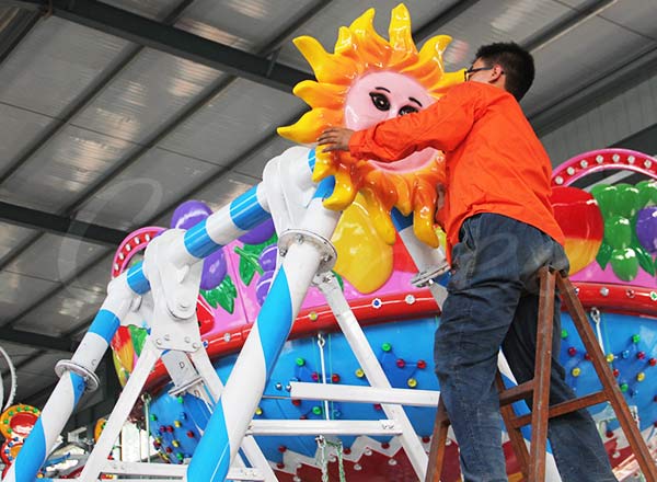 Mexico Installation Case - Installing Sun Decoration on kids Pirate Ship