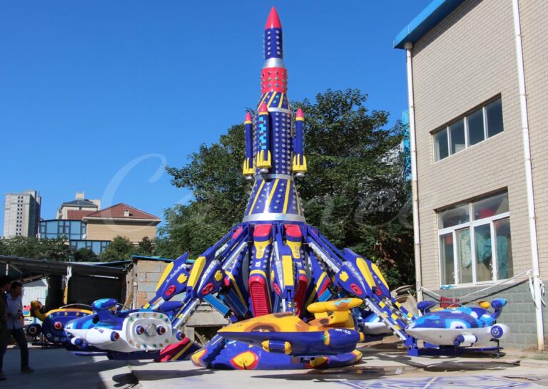 8-arm rotating amusement ride