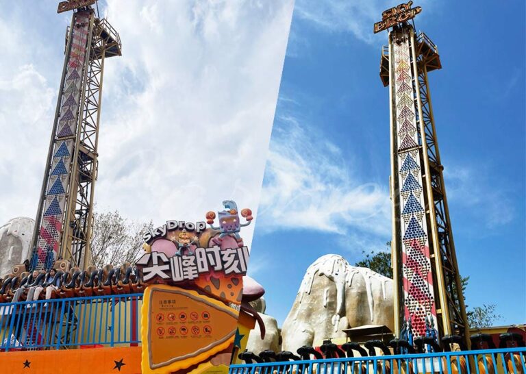 amusement park sky drop equipment