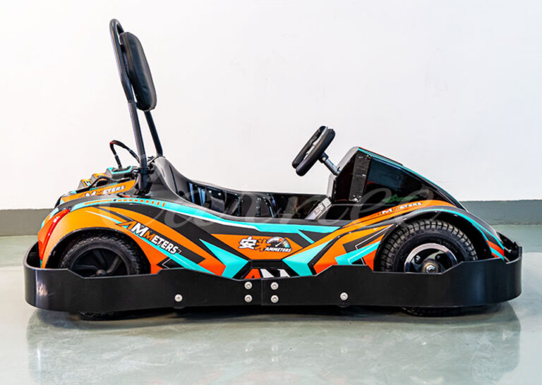 Anmi Kids Go Kart Side View Orange Green