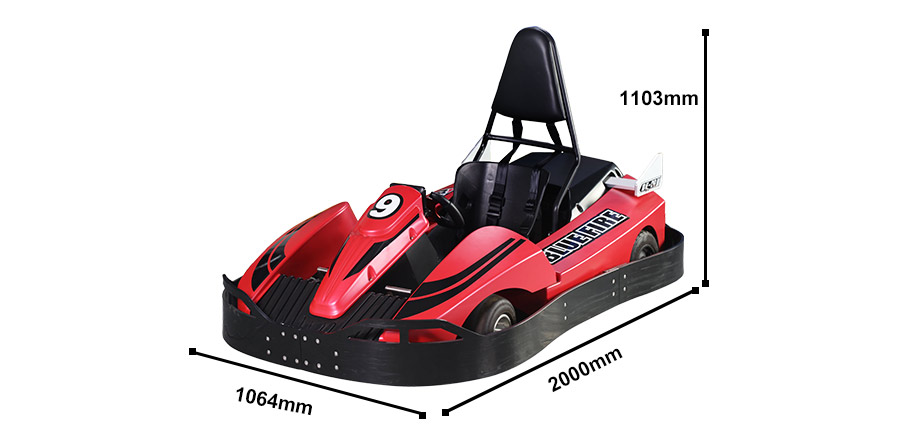 Blue Fire Adult Go-Kart Size