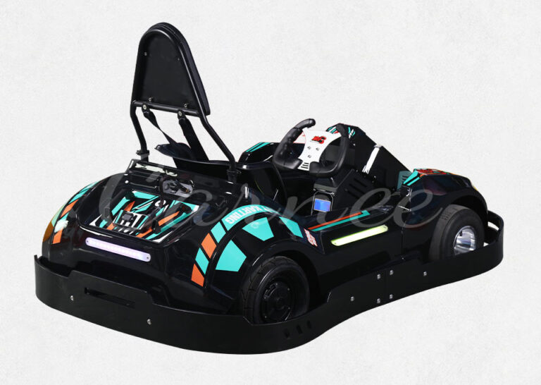 Interior view of Cool Guy 3rd Gen Kids Go-Kart showing the ergonomic seat and controls designed for young drivers