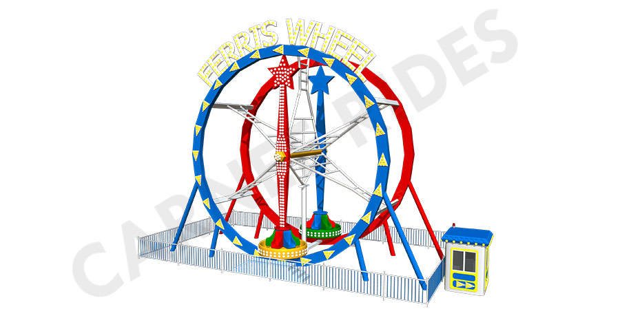 3D Model of Ferris Wheel Ring Rides