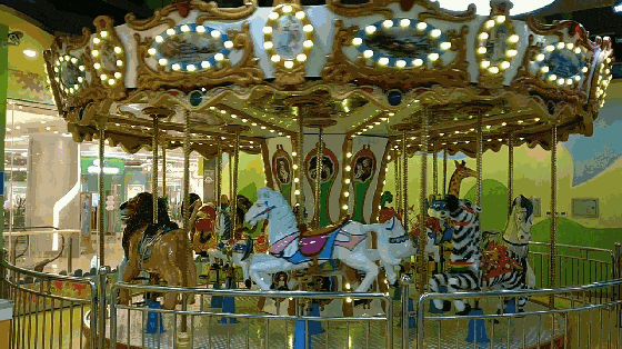 carousel ride with led light
