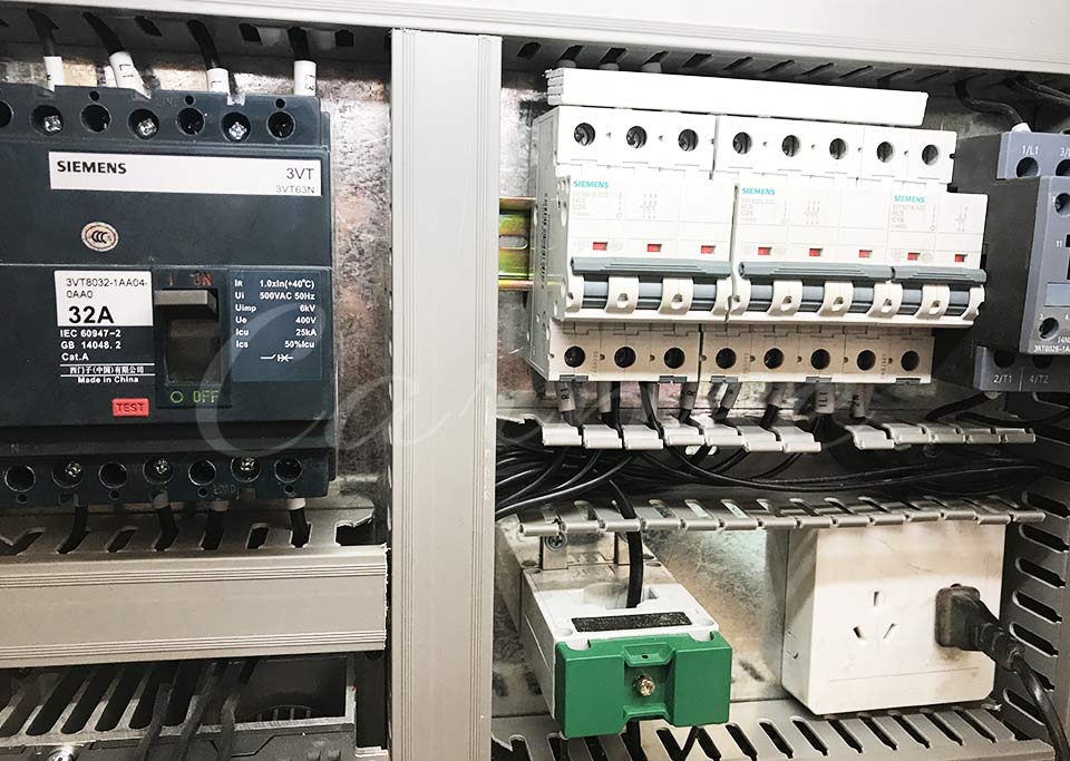 Siemens branded electrical control panel for amusement ride safety and operation control