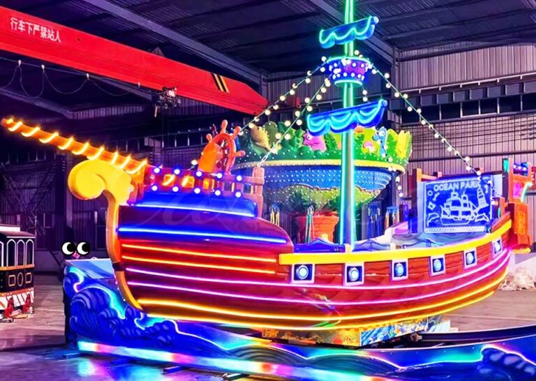 Flying Pirate Ship With Led Light
