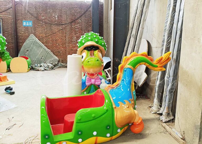 Green Worm Roller Coaster Detail