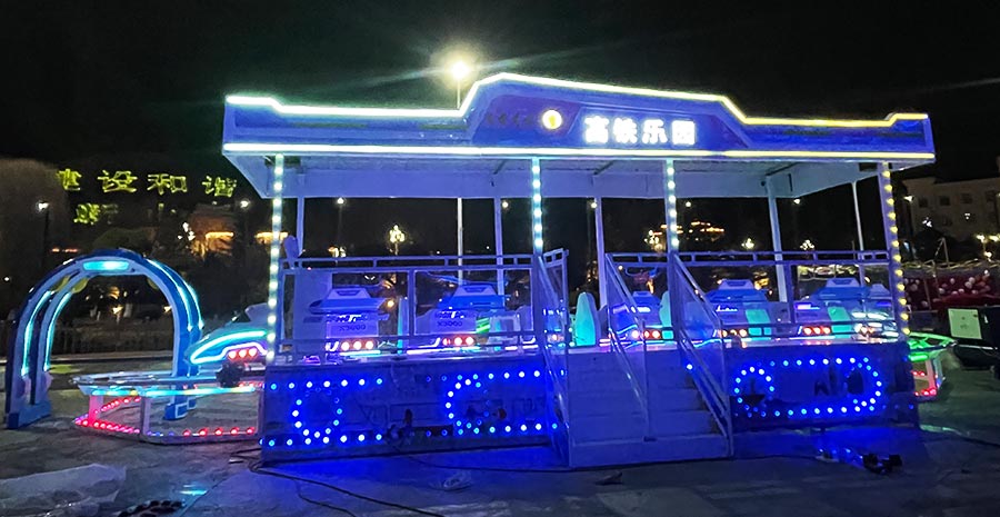 High-Speed Train Park Roller Coaster Video
