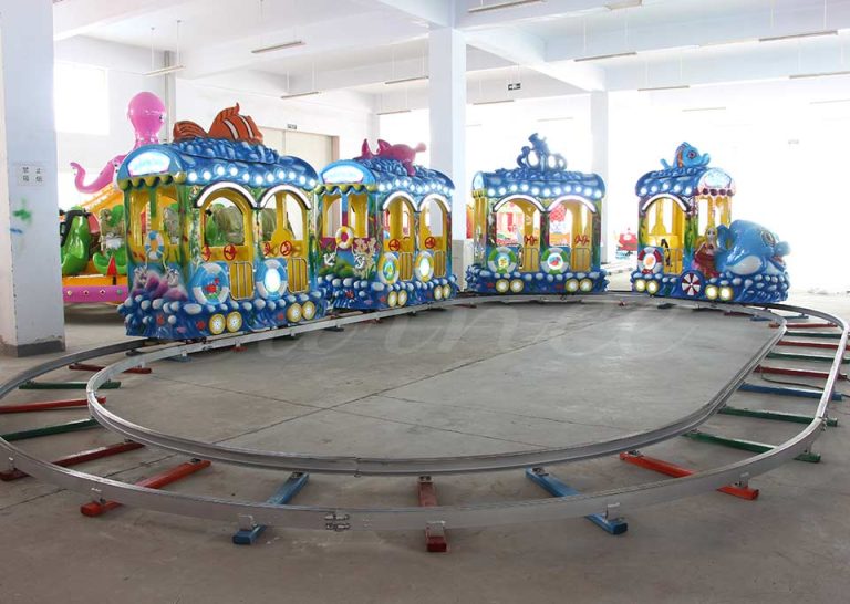 Fantastic ocean amusement train rides