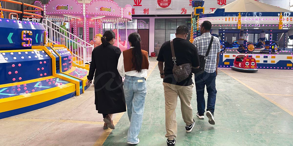 Photos of Somalia amusement park project visiting our factory