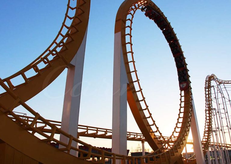 Six Loops Roller Coaster Ride Manufacturer