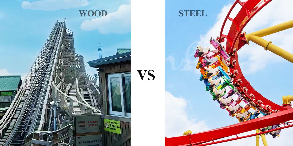 Wood VS Steel Roller Coaster