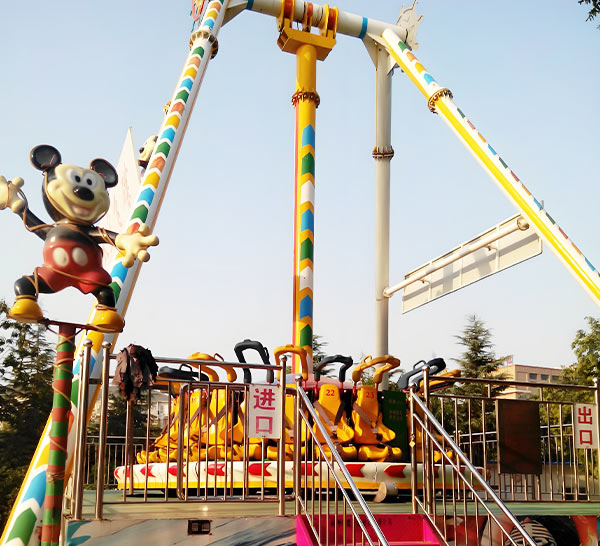 Thrilling Pendulum Ride at Amusement Park – Experience high-speed swinging motion.