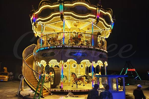 38 seats double decker carousel for amusement park