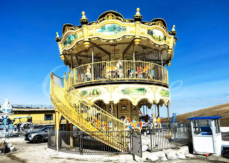 38 Seats Double Decker Merry Go Round For Sale