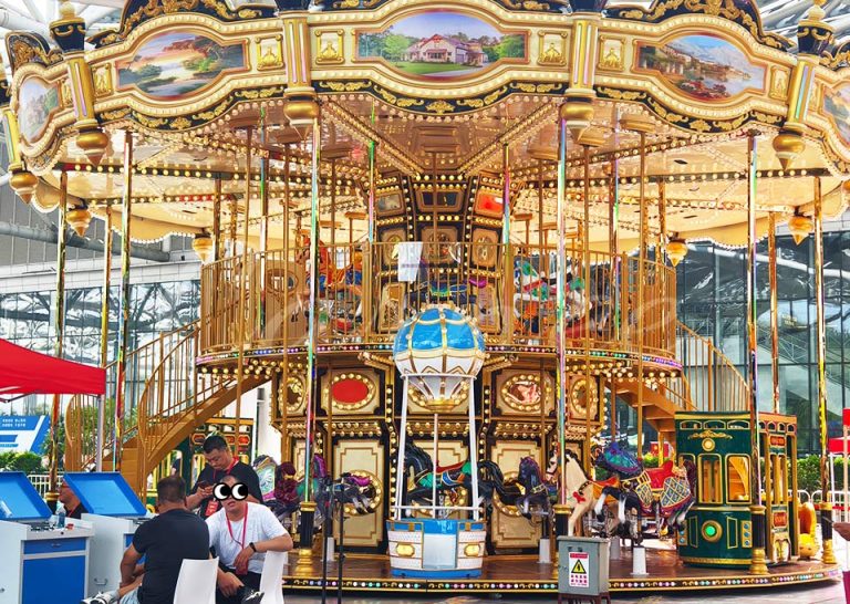 48 seats double decker carousel in shopping mall