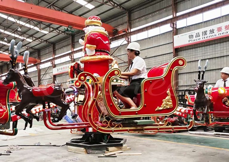 Christmas Airplane Ride Amusement Park