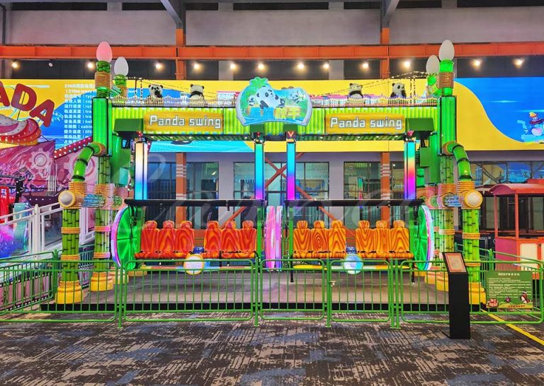 Panda amusement park swing ride