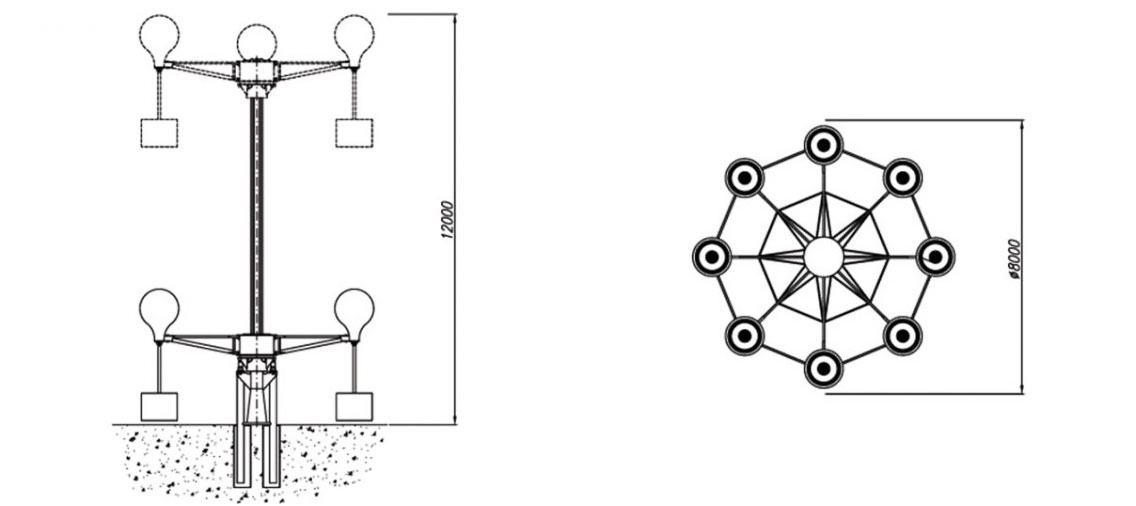 samba tower for amusement park draw