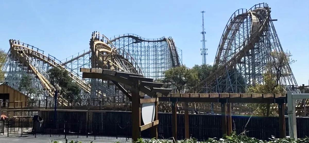 Wood Roller Coaster Ride