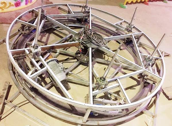 Strong steel frame base structure of 6 seats merry go round