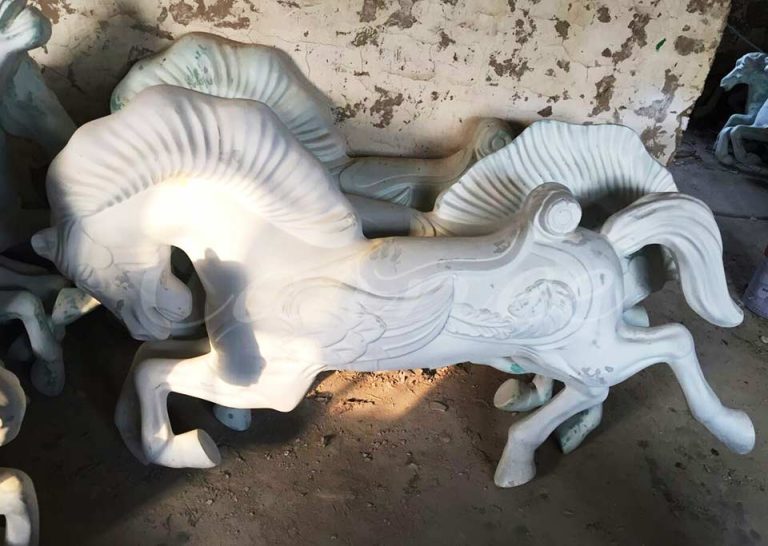 Fiberglass horse mold for 6 seats carousel ride manufacturing