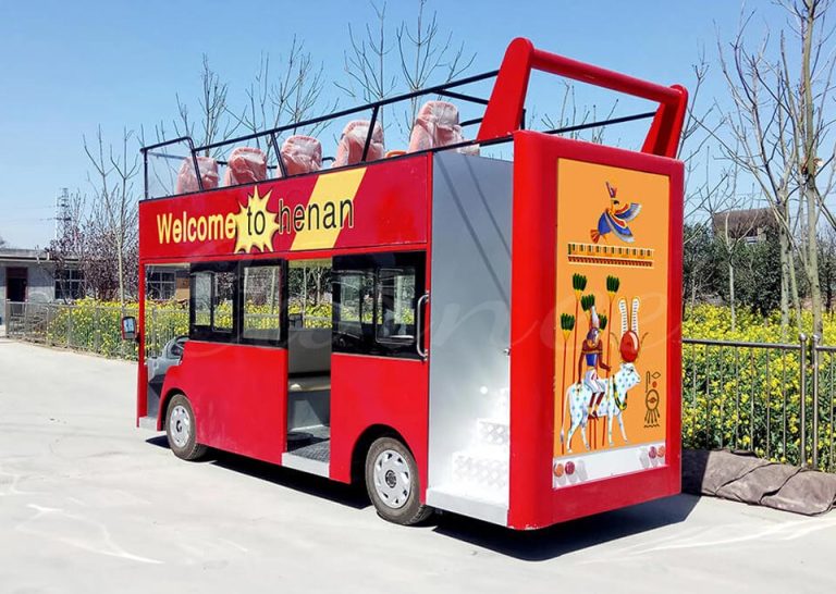 red double-decker sightseeing bus