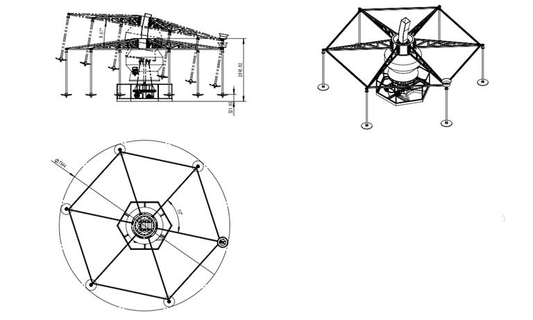 Samba Balloon Ride technical drawing showing structure, dimensions, and layout design