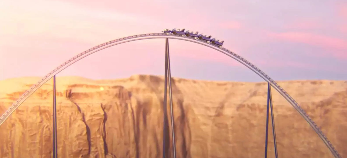 Roller Coaster Penerbangan Falcon - Arab Saudi