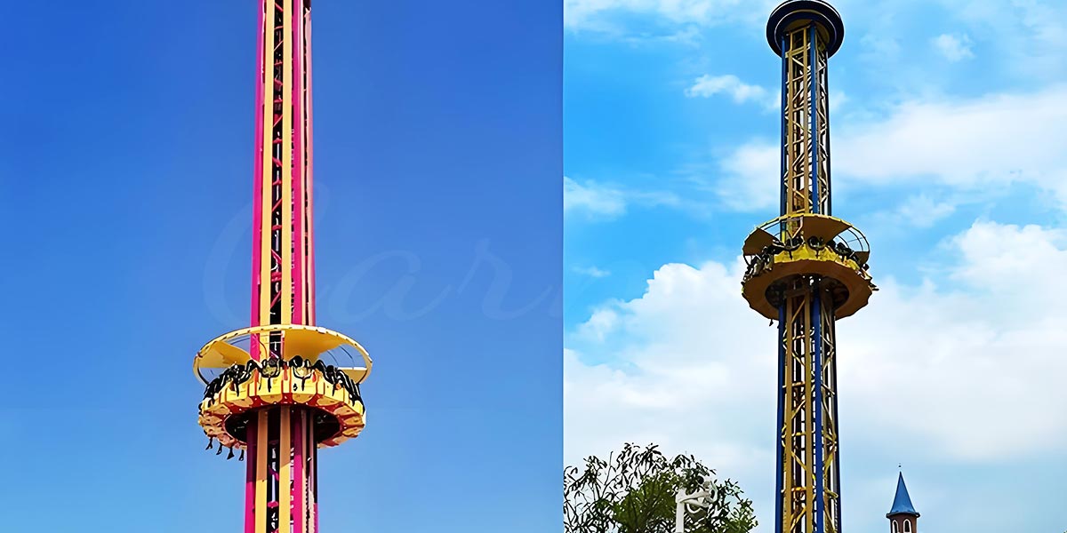 wahana taman bermain jatuh bebas menara jatuh