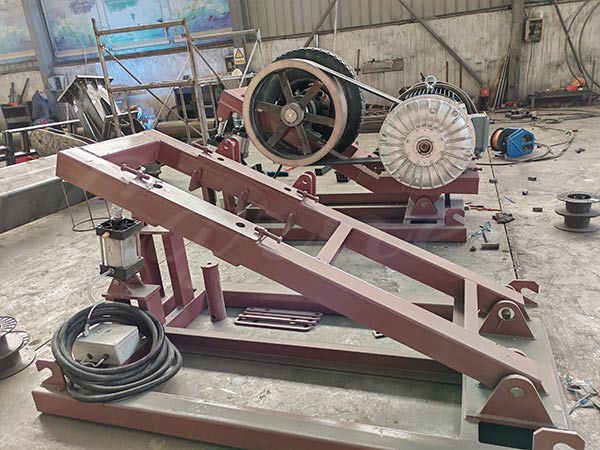 Mechanical components of the 40-seat Pirate Ship ride being assembled at Carnee Rides’ factory, showcasing the quality of our craftsmanship.