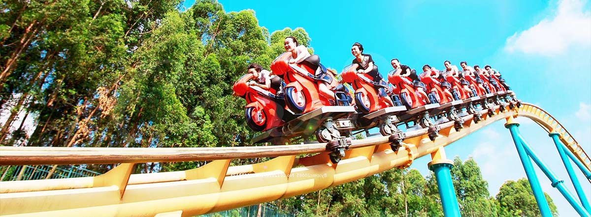 Parque temático Montanha-russa no estilo motocicleta