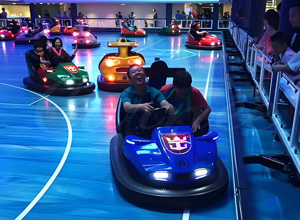 Battery powered bumper cars designed for indoor playgrounds and shopping malls