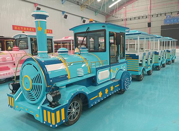 trem sem trilhos azul fornecedor de brinquedos de carnaval