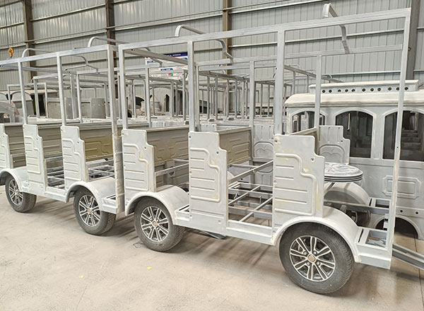 carnee rides amusement trackless train ride frp workshop