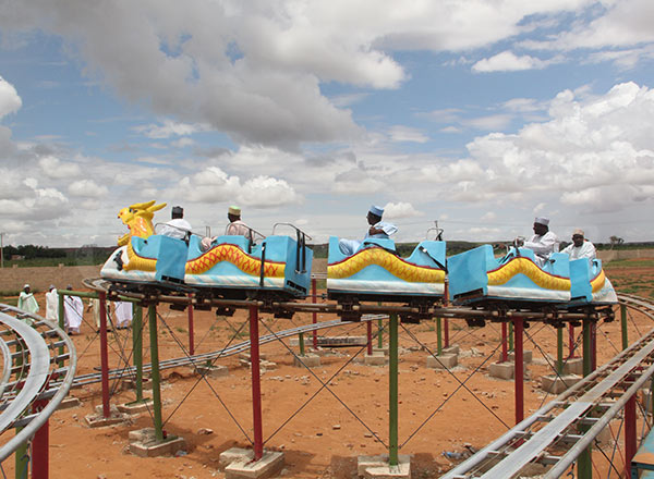 Dragon Wagon Roller Coaster test run after installation in Nigeria