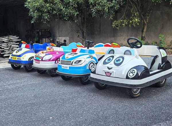 Cartoon style bumper cars for kids, suitable for outdoor parks and family venues