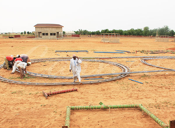 Sliding Dragon Roller Coaster track installation process at family amusement park