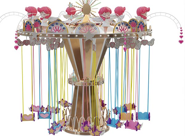 Novo design de equipamento de parque de diversões popular para crianças com cadeira de balanço voadora