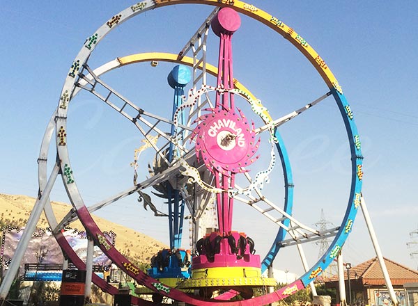 Instalación completa de una noria en un parque de atracciones en Irak, suministrada y puesta en servicio por Carnee Rides en agosto de 2024.