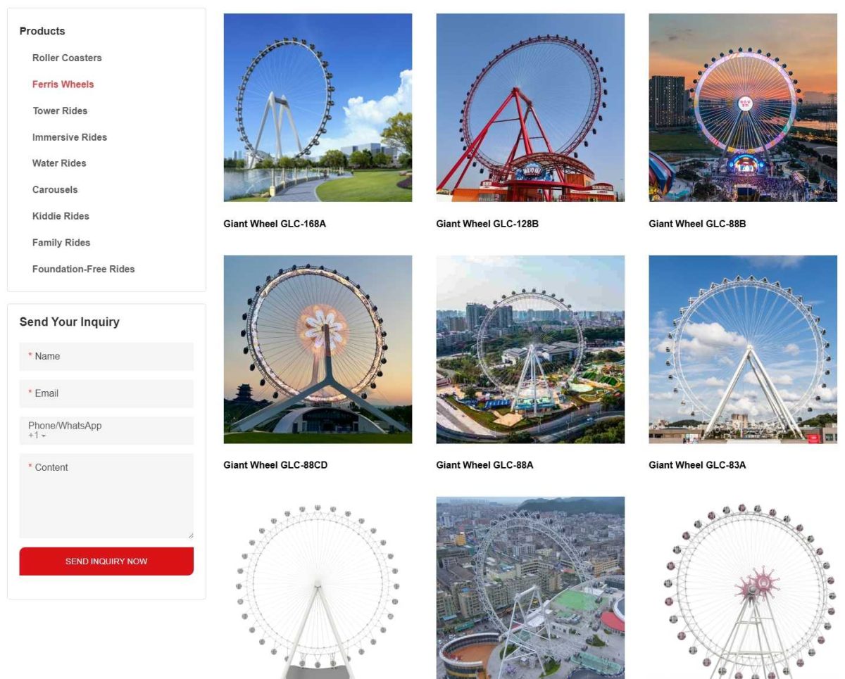 La gamme de grandes roues de Jinma Rides, destinée aux grandes roues d'observation et aux projets de parcs d'attractions emblématiques